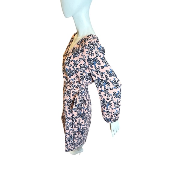 J. Crew Rosy Floral Wrap Dress 365 Crepe Size 14 - Picture 5 of 14